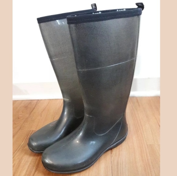 Kamik Black Tall Waterproof Rain/Snow Boots Size 8 - Picture 2 of 8